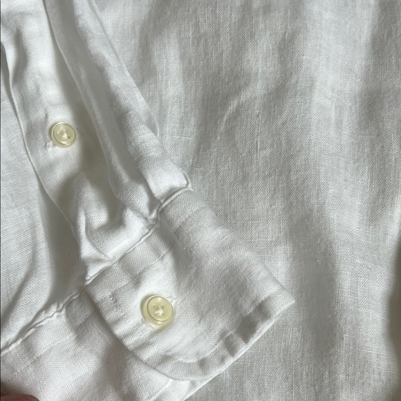 Ralph Lauren White Linen Men's Shirt M - Picture 4 of 5